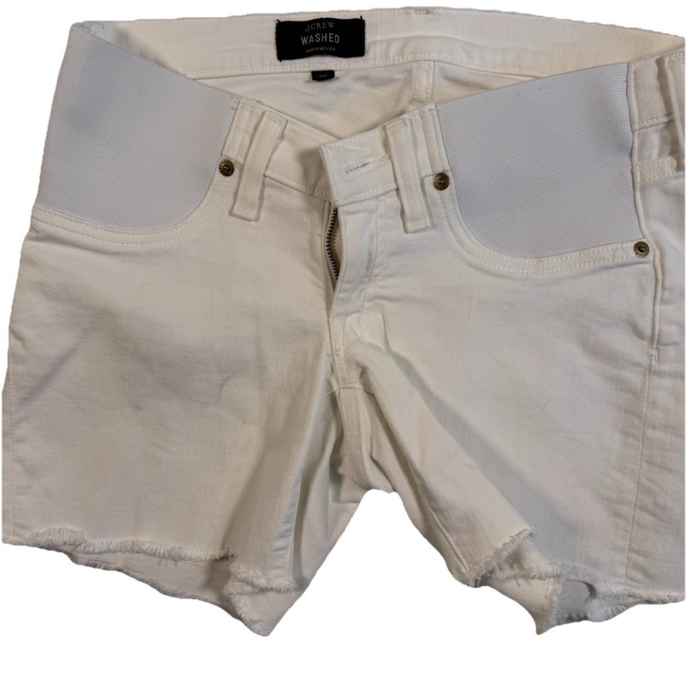 J.Crew Maternity Shorts,Size 28 Washed White Denim shorts